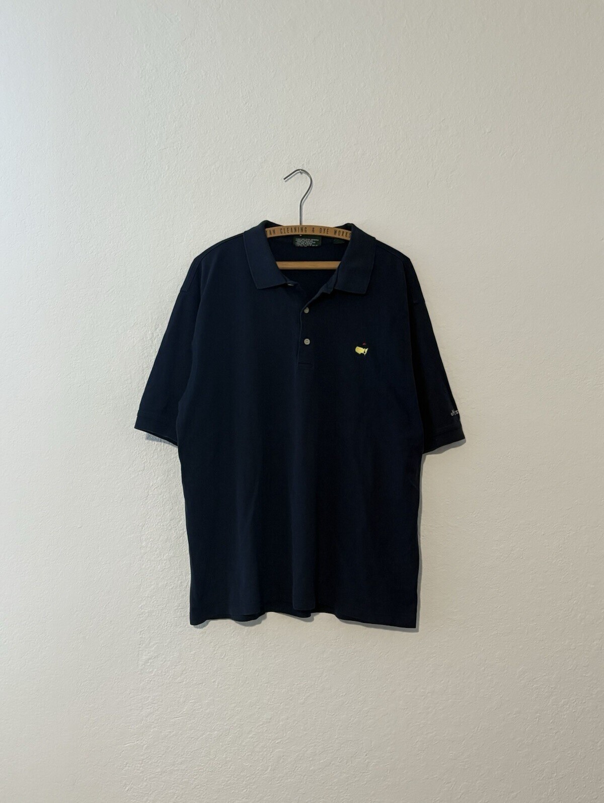 Vintage 90s The Masters Golf Tournament Polo Shirt Navy Size Mens Xl